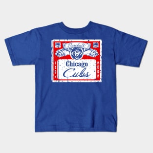 FRONT & BACK print Vintage Cubs Beer Kids T-Shirt